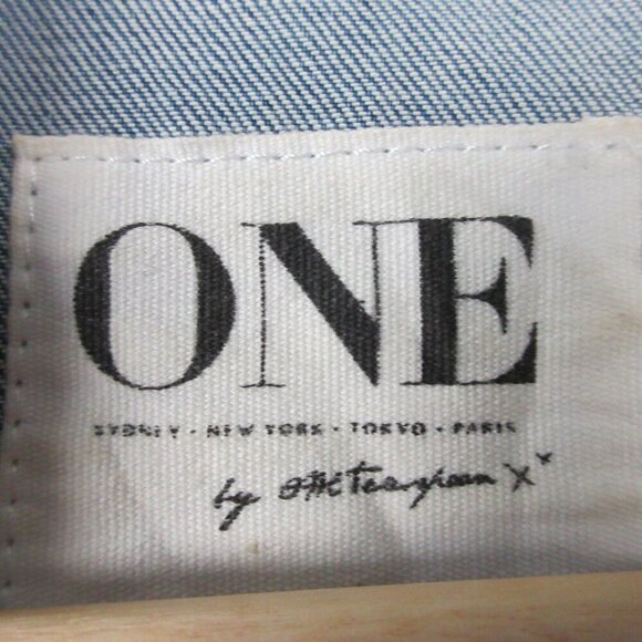 One Teaspoon Urban Outfitters Denim Jean Jacket Women M Blue Cotton Slouchy 706 - Picture 4 of 14